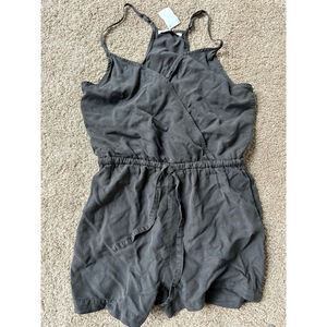 Women's Bécool Dark Charcoal Drawstring Romper M